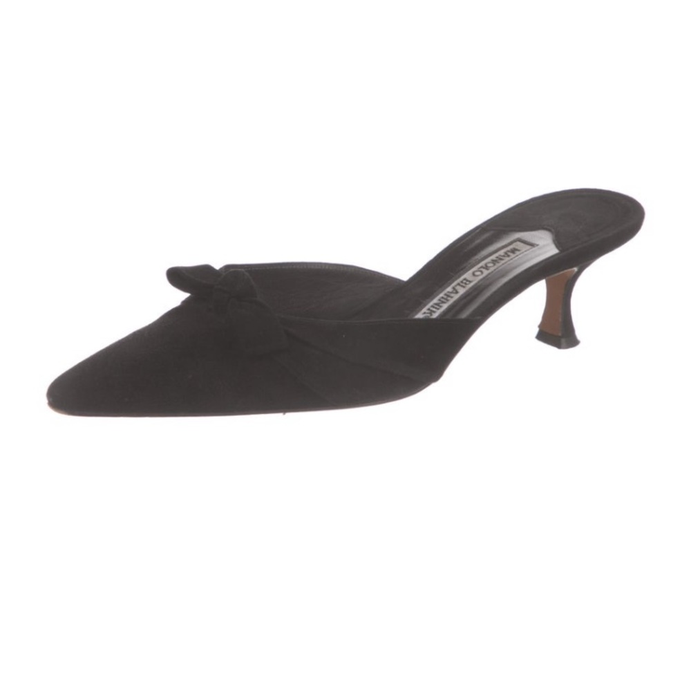 Manolo Blahnik Black Suede mules